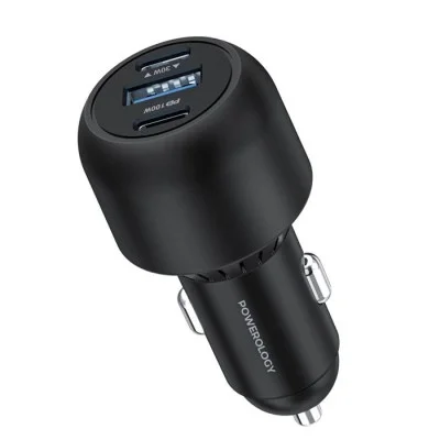 Powerology Ultra-Quick Car Charger 130W - Black